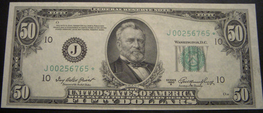1950A (J) $50 Federal Reserve Note - FR#2108J* Star Note