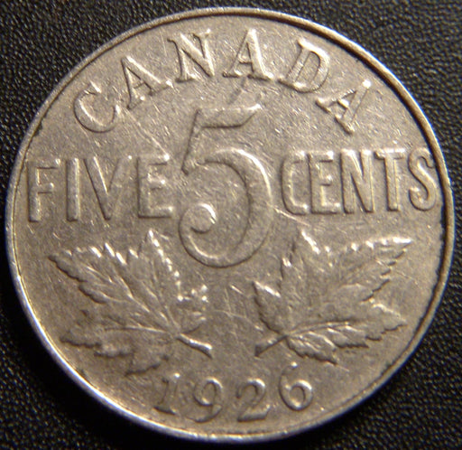 1926 Canadian Nickel - Far 6 Fine