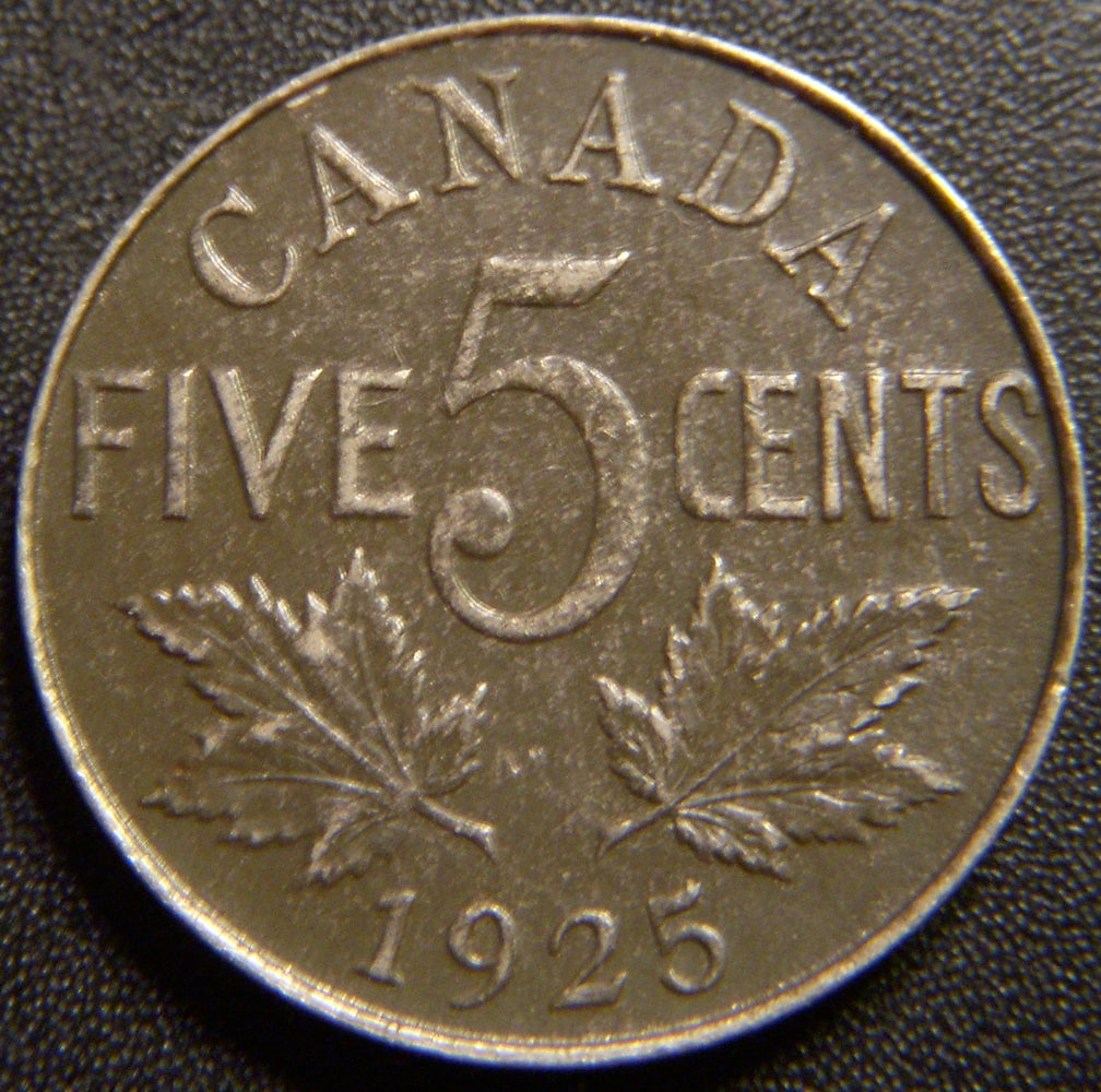 1925 Canadian Nickel - Extra Fine