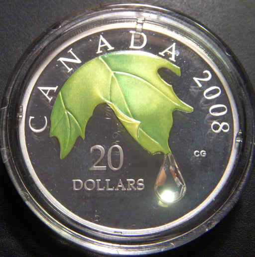 2008 $20 Raindrop Silver Canada