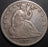 1870 Seated Half Dollar - Very Good