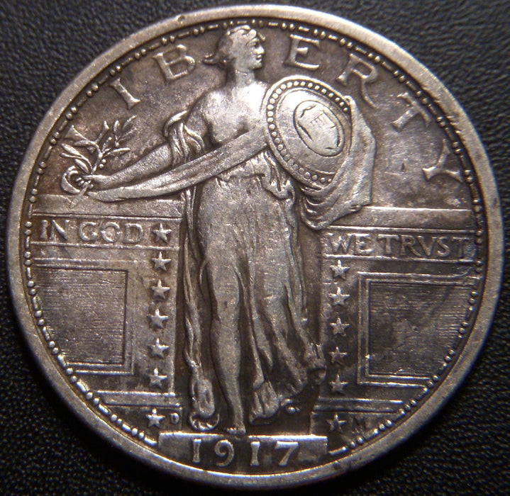 1917-D T1 Standing Quarter - Extra Fine
