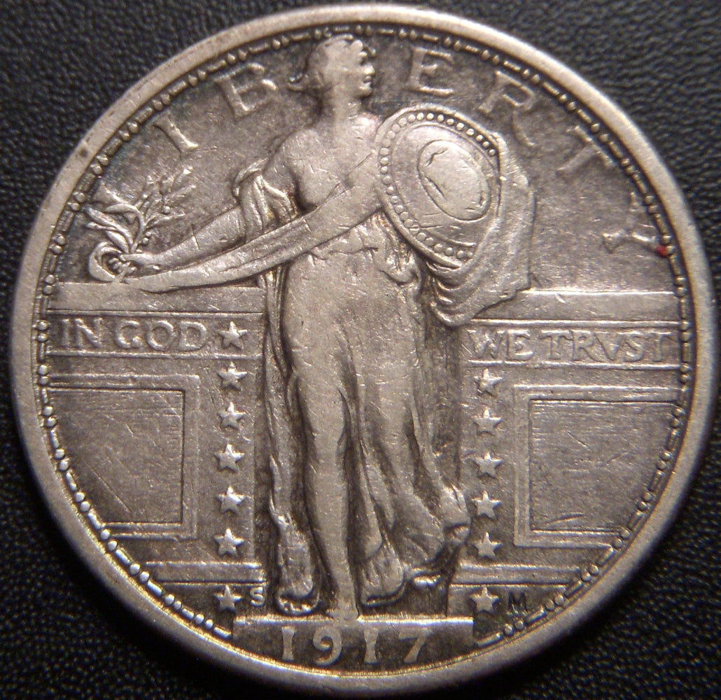 1917-S T1 Standing Quarter - Extra Fine
