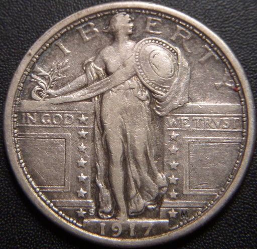1917-S T1 Standing Quarter - Extra Fine