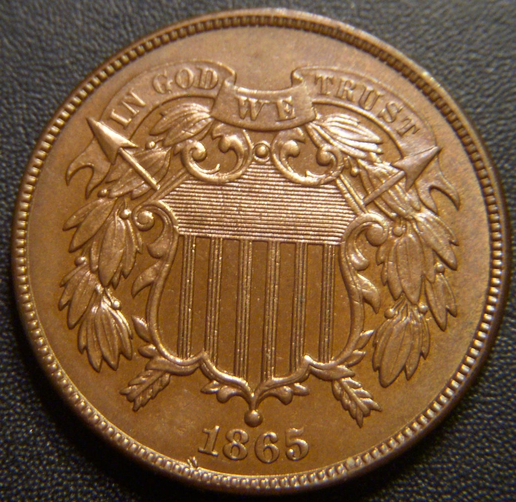 1865 Two Cent - Fancy 5 Uncirculated