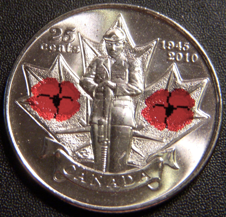 2010 Canadian Quarter - WWII Poppy Uncirculated