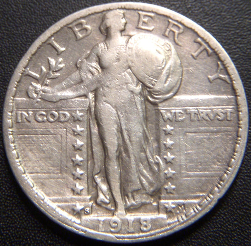 1918-S Standing Quarter - Very Fine