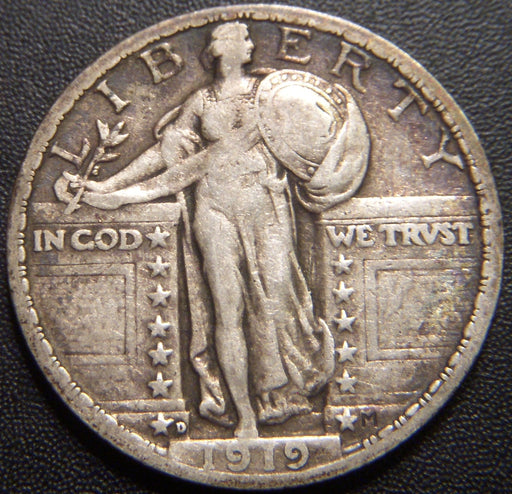 1919-D Standing Quarter - Very Fine