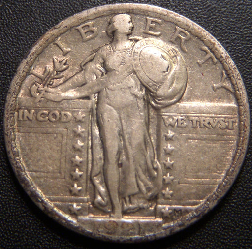 1921 Standing Quarter - Very Fine