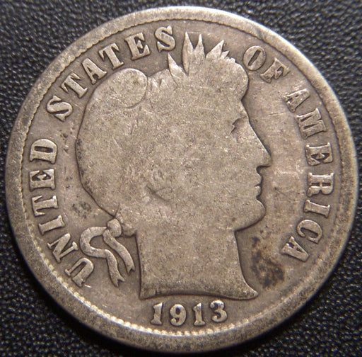 1913-S Barber Dime - Good