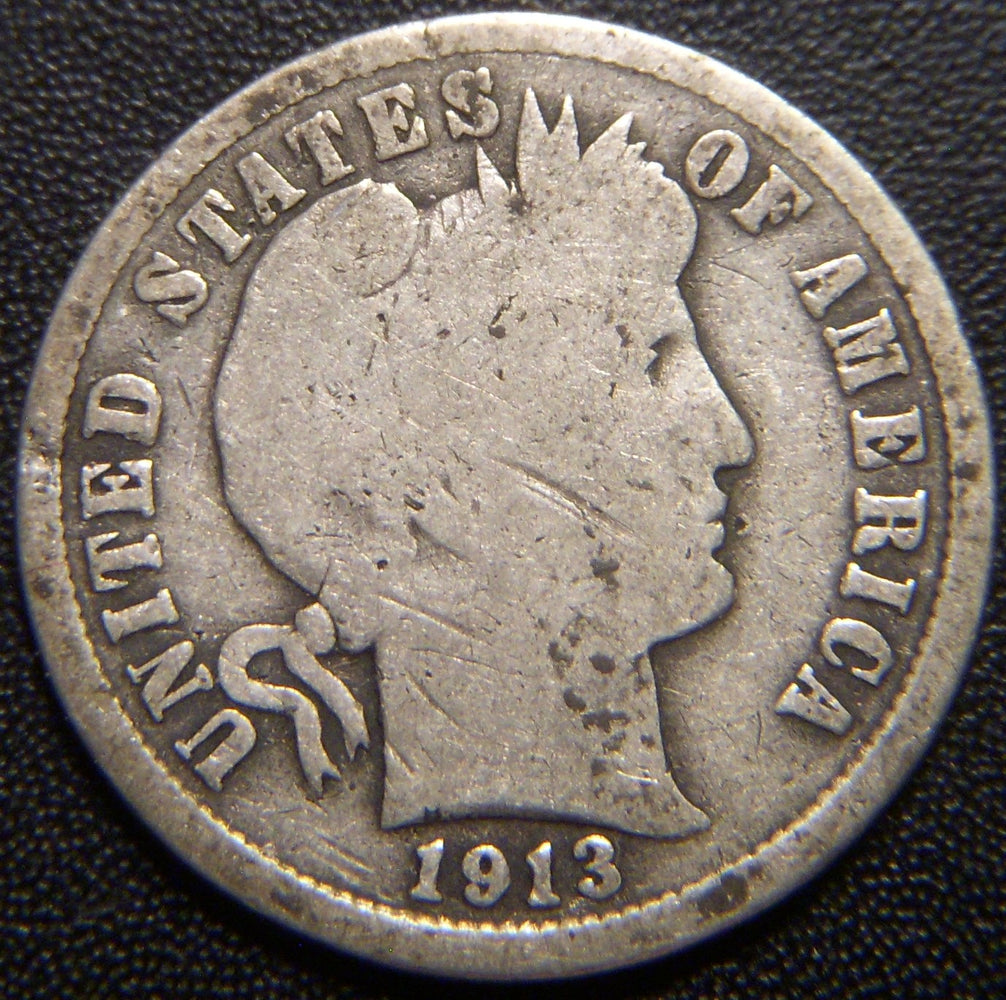 1913-S Barber Dime - Good