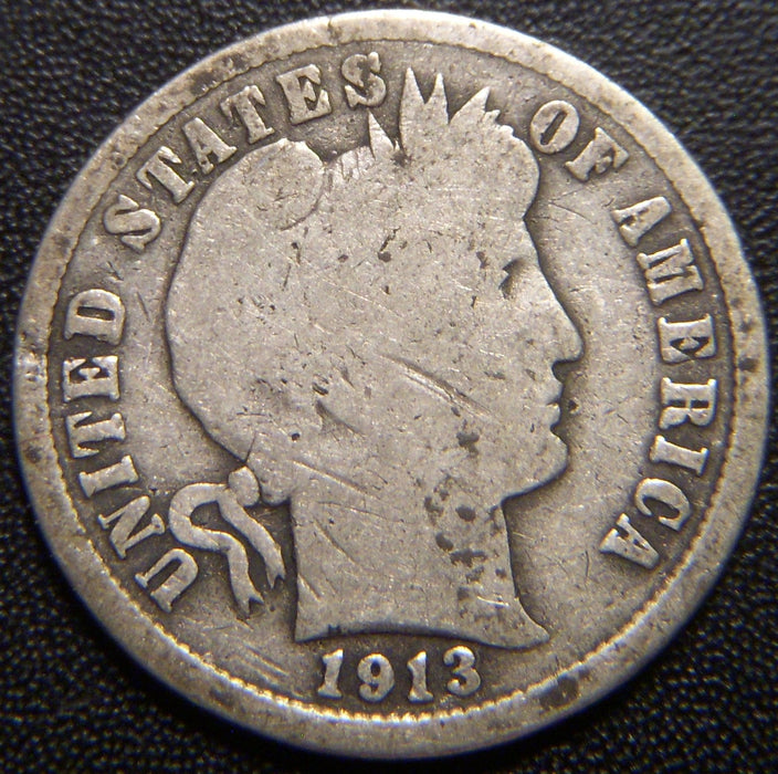 1913-S Barber Dime - Good