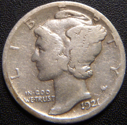 1921-D Mercury Dime - Very Good