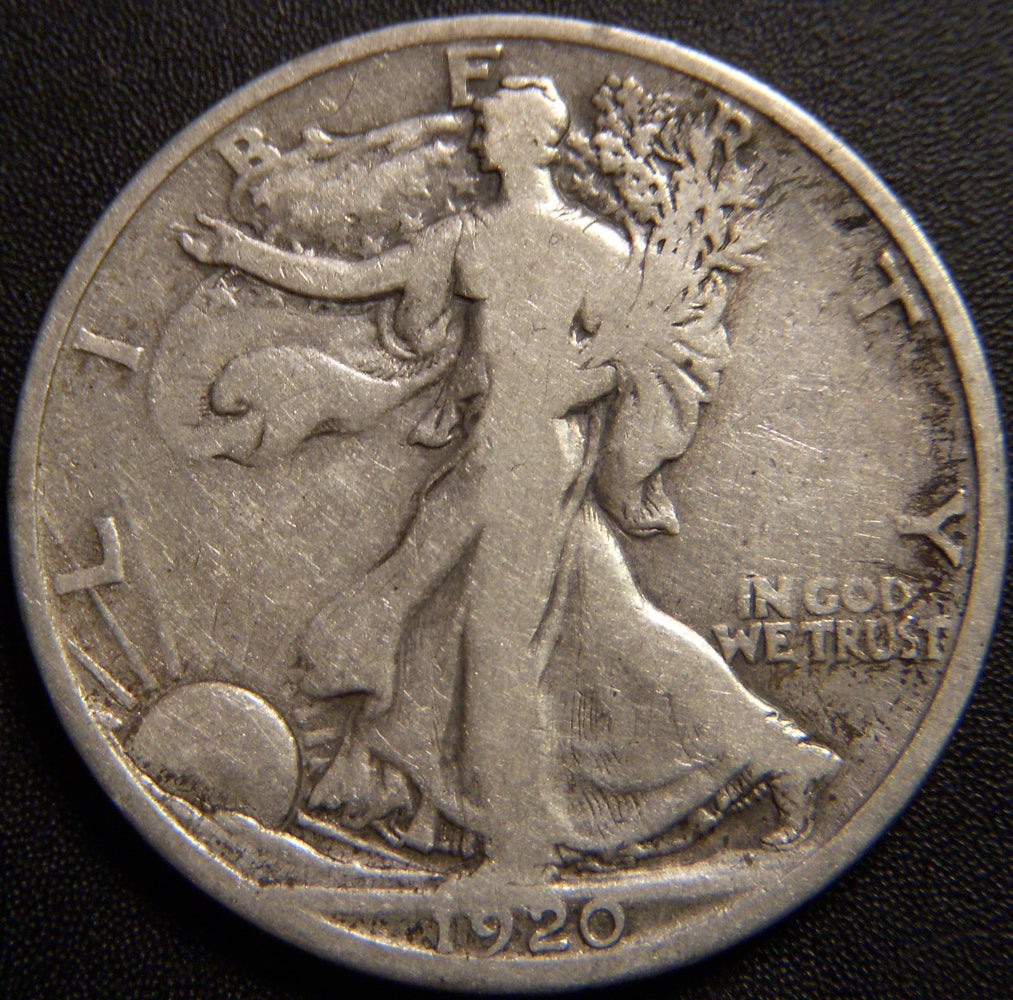 1920-D Walking Half Dollar - Good