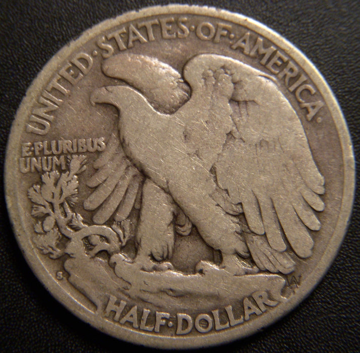 1927-S Walking Half Dollar - Good