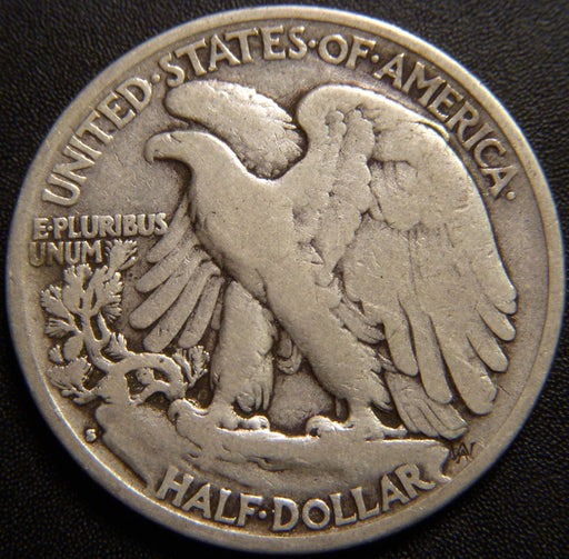 1927-S Walking Half Dollar - Very Good