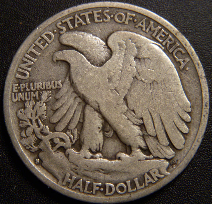 1928-S Walking Half Dollar - Very Good