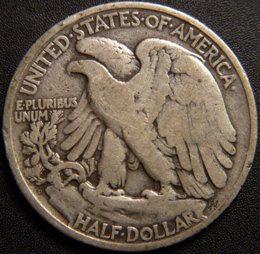 1929-D Walking Half Dollar - Very Good