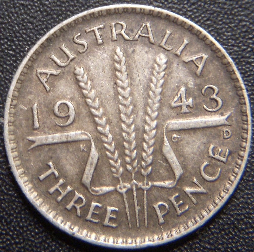 1943D 3 Pence - Australia