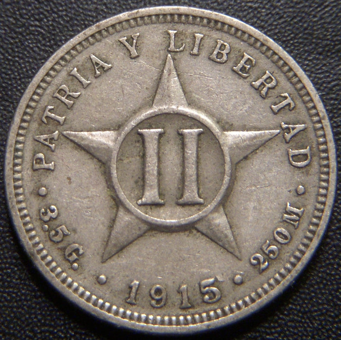 1915 2 Centavos - Cuba