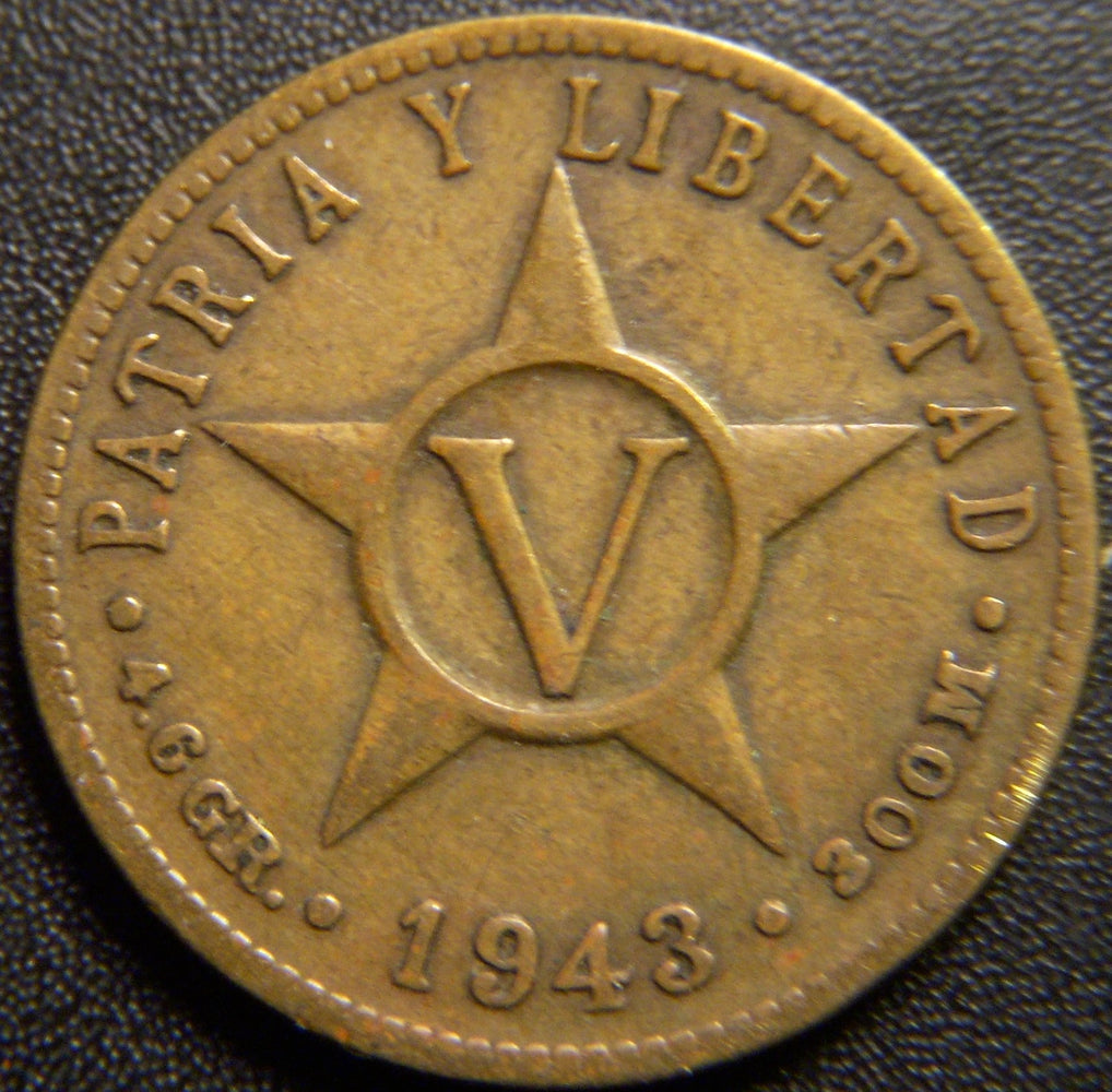 1943 5 Centavos - Cuba