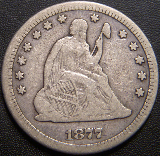 1877-CC Seated Quarter - Fine