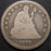 1878-CC Seated Quarter - Good