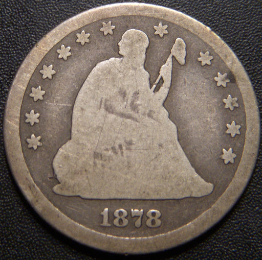1878-CC Seated Quarter - Good