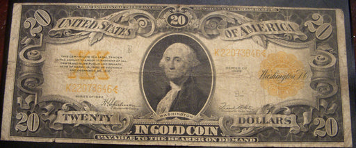 1922 $20 Gold Certificate - FR# 1187