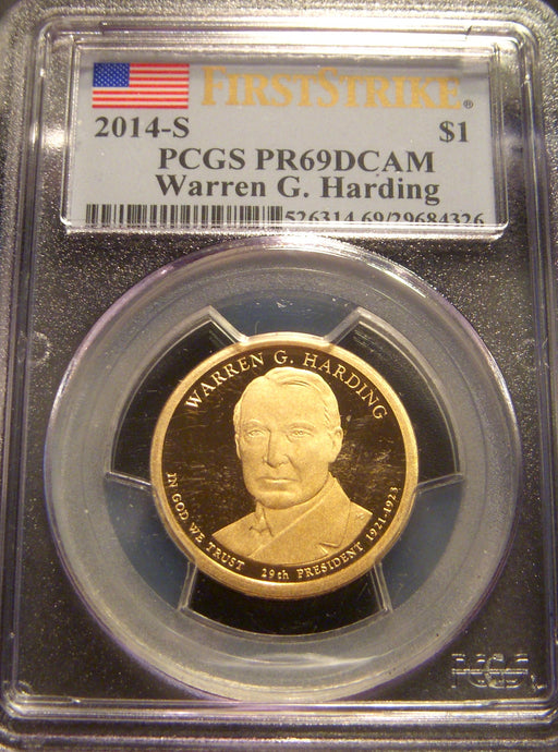 2014-S W. Harding Dollar - PCGS PR69DCAM
