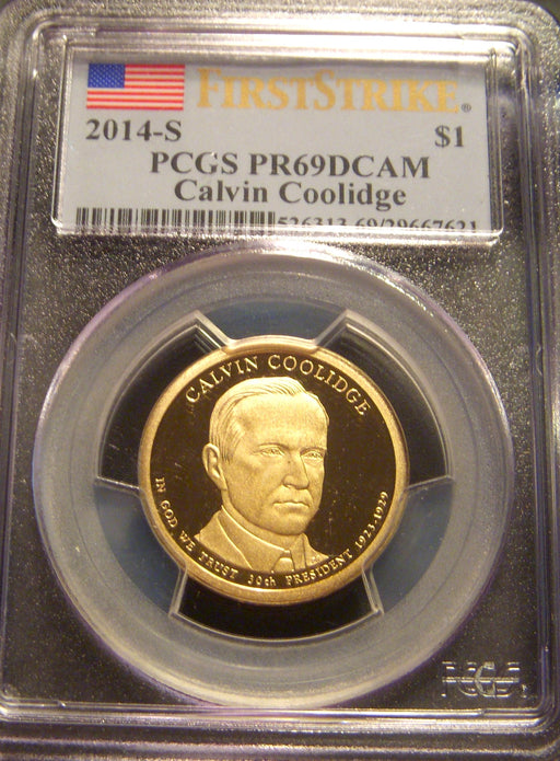 2014-S C. Coolidge Dollar - PCGS PR69DCAM