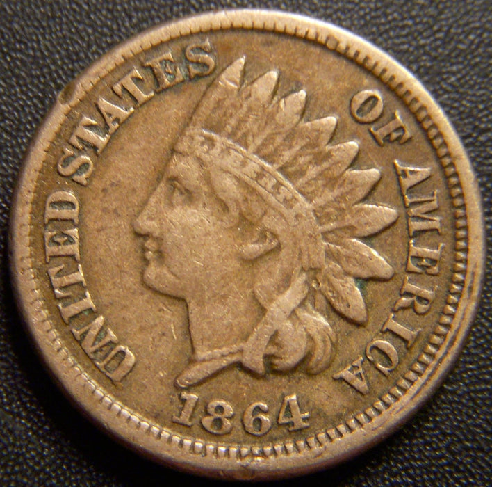 1864 Indian Head Cent - Copper Nickel Fine