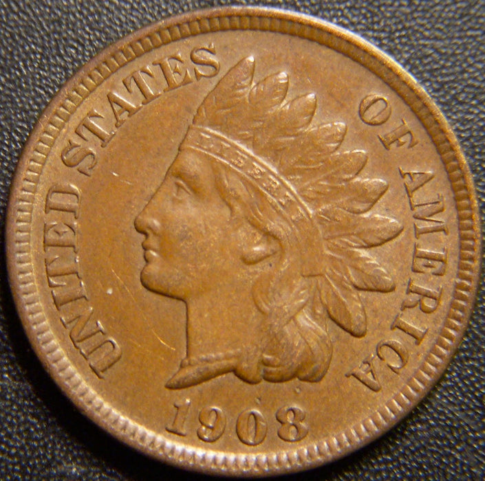 1908-S Indian Head Cent - AU