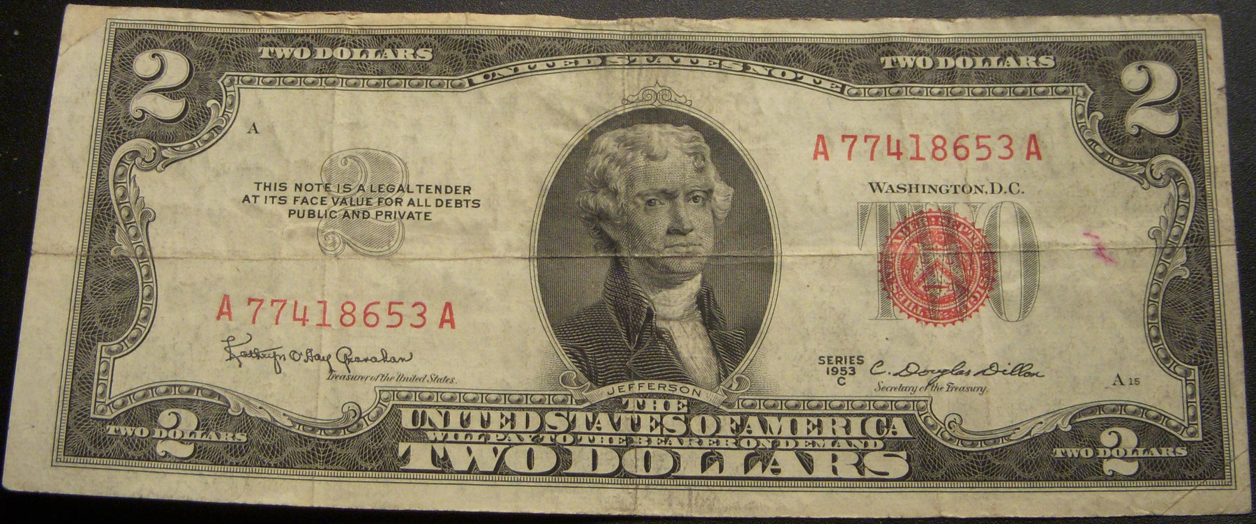 1953C $2 United States Note - FR# 1512