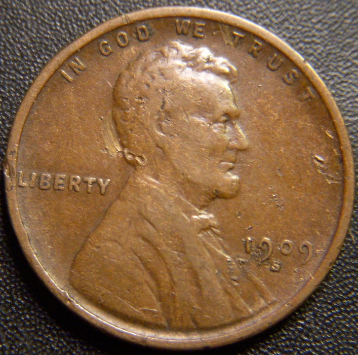 1909-S Lincoln Cent - Very Fine Details