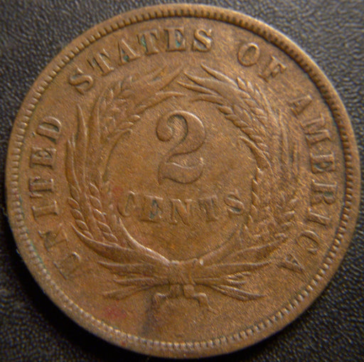 1866 Two Cent Piece - Fine