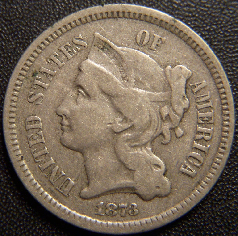 1873 Three Cent Piece - Closed 3 Fine