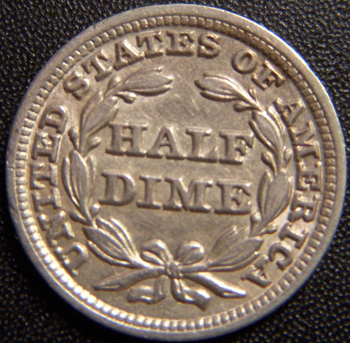 1849/6 Seated Half Dime - AU