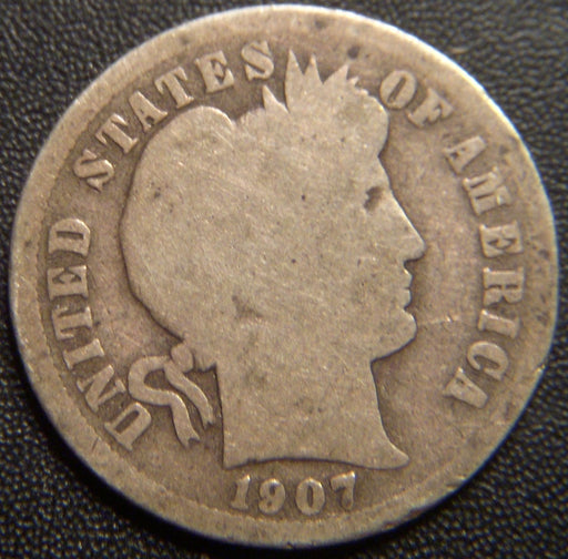 1907-D Barber Dime - Good