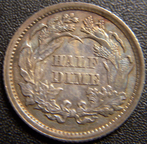 1862 Seated Half Dime - AU