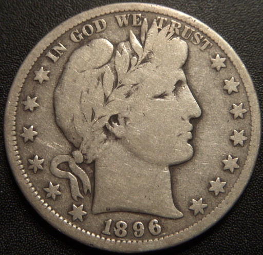 1896-S Barber Half Dollar - Very Good