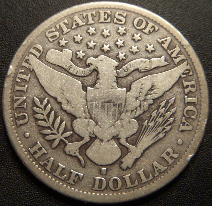 1896-S Barber Half Dollar - Very Good