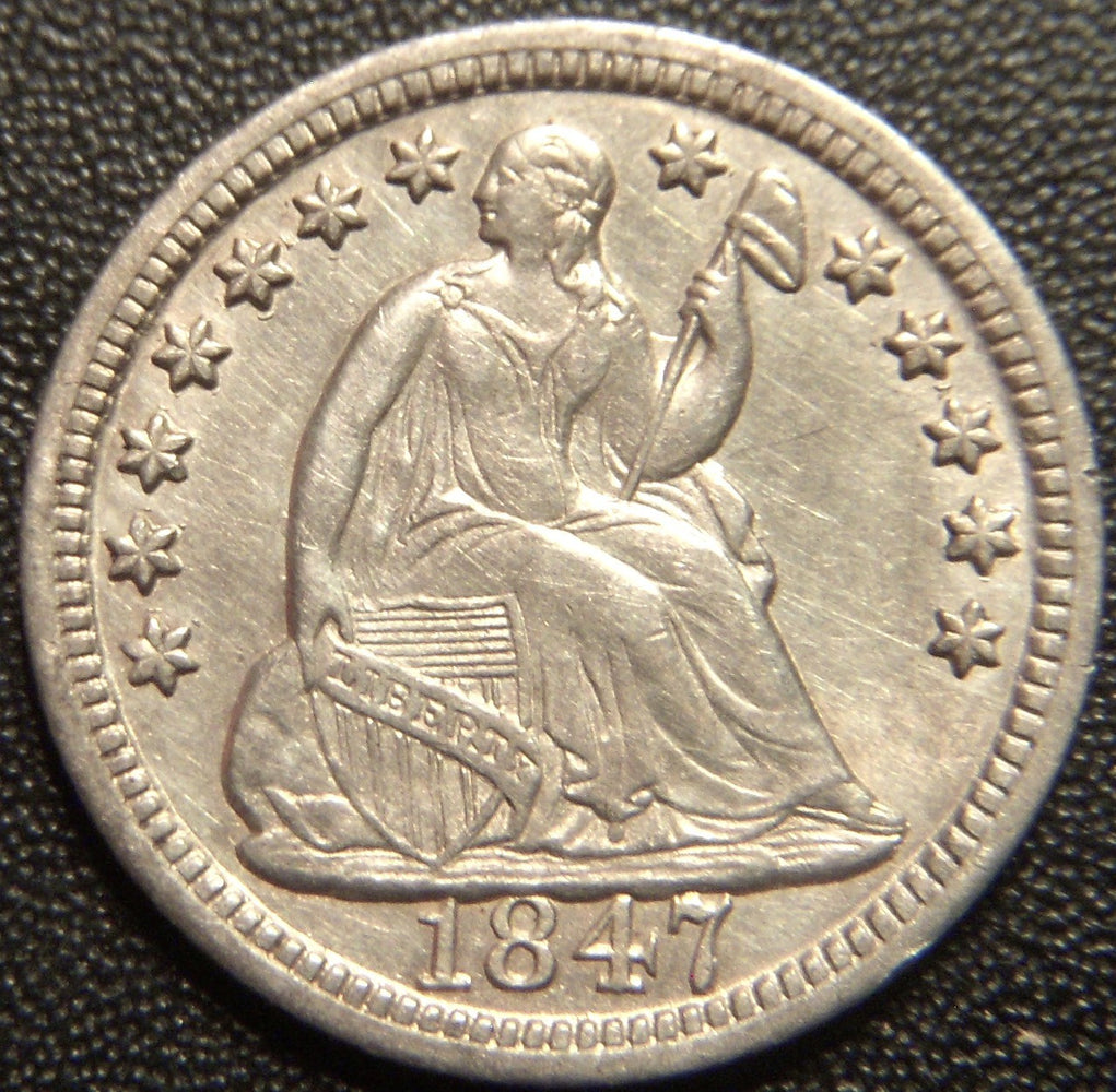 1847 Seated Half Dime - Extra Fine
