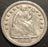 1847 Seated Half Dime - Extra Fine