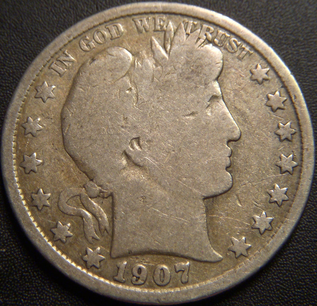 1907-S Barber Half Dollar - Good