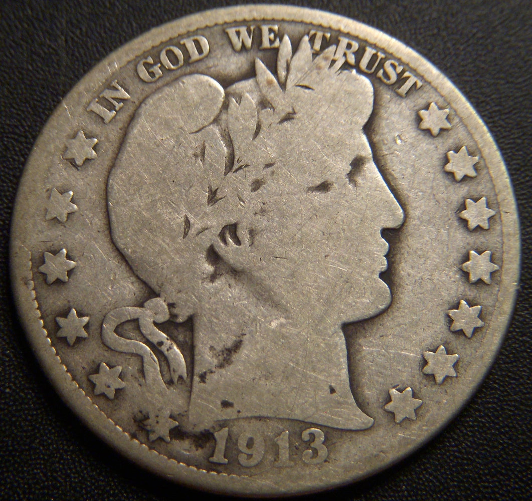 1913-D Barber Half Dollar - Good