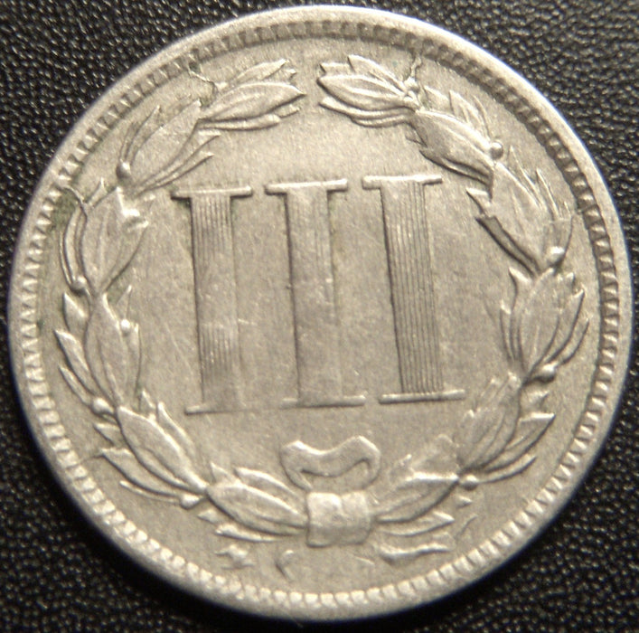 1865 Three Cent - Very Fine