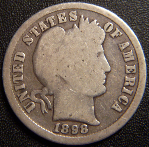 1898 Barber Dime - Good