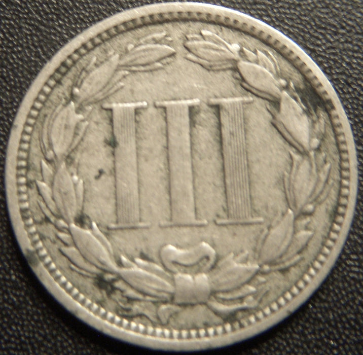 1868 Three Cent - Very Good