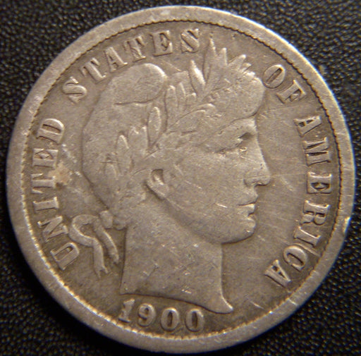 1900 Barber Dime - Very Good